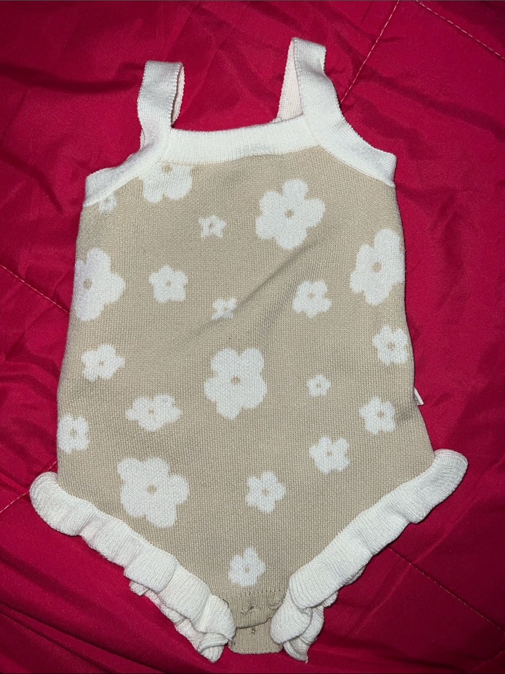 Snug Kids Retro Floral Knit Romper 3-6 Months